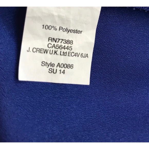 J. Crew Women’s Royal Blue Button Down Sleeveless Top Size 8 - Picture 6 of 7